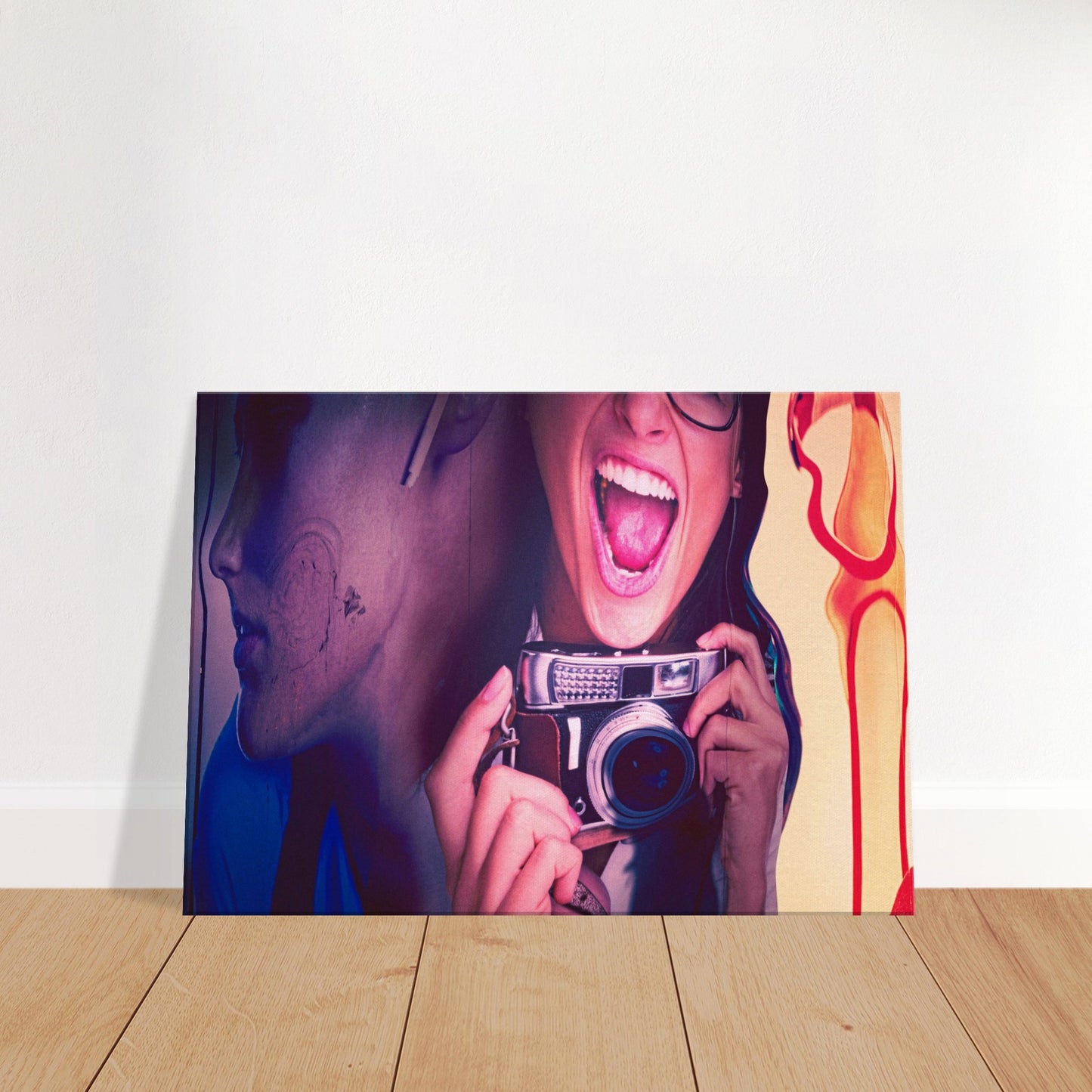 Scream with camera collage - Canvas