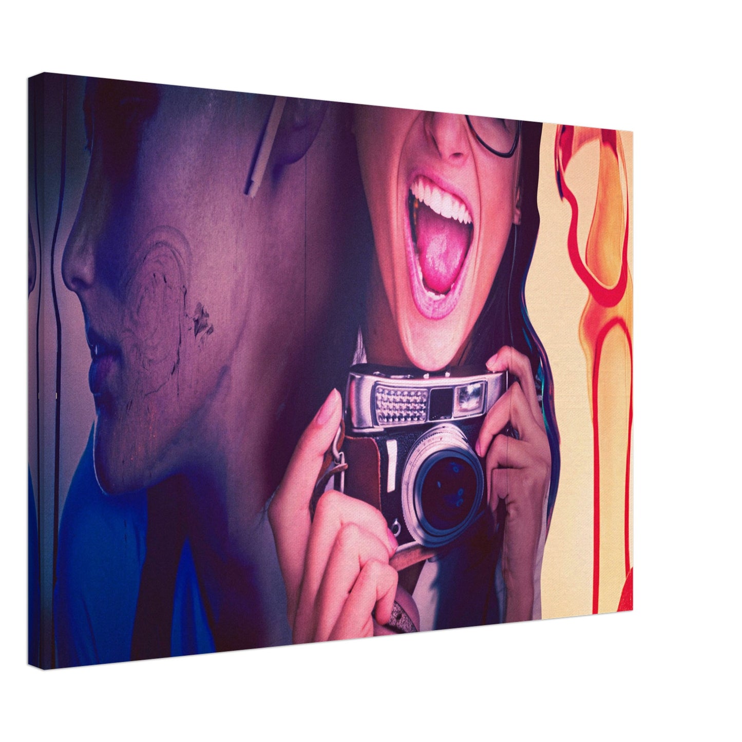 Scream with camera collage - Canvas