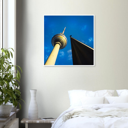 Berlin TV tower with bird - Poster